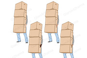 Moving Girls Clipart, a Transportation Illustration by GlamArtZhanna (Thumbnail 6 of 6)