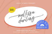 Mellissa Darling, a Script Font by Drizy (Thumbnail 1 of 11)
