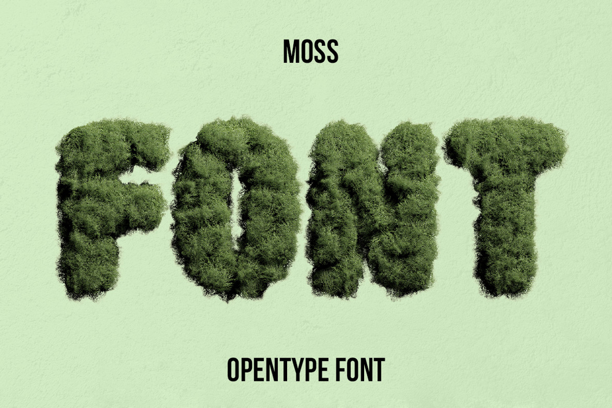 Moss Font, a Font by Handmadefont