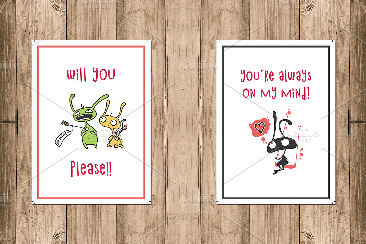 6 Valentine's Day Cards, a Card Template by Cyrah's Collection (Photo 3 of 3)