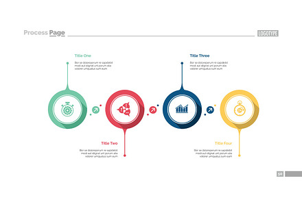 Four Aspects Flowchart Slide Template