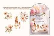 Mother's Day Watercolor Clipart, a Seasonal Illustration by OKArtHub (Thumbnail 2 of 9)