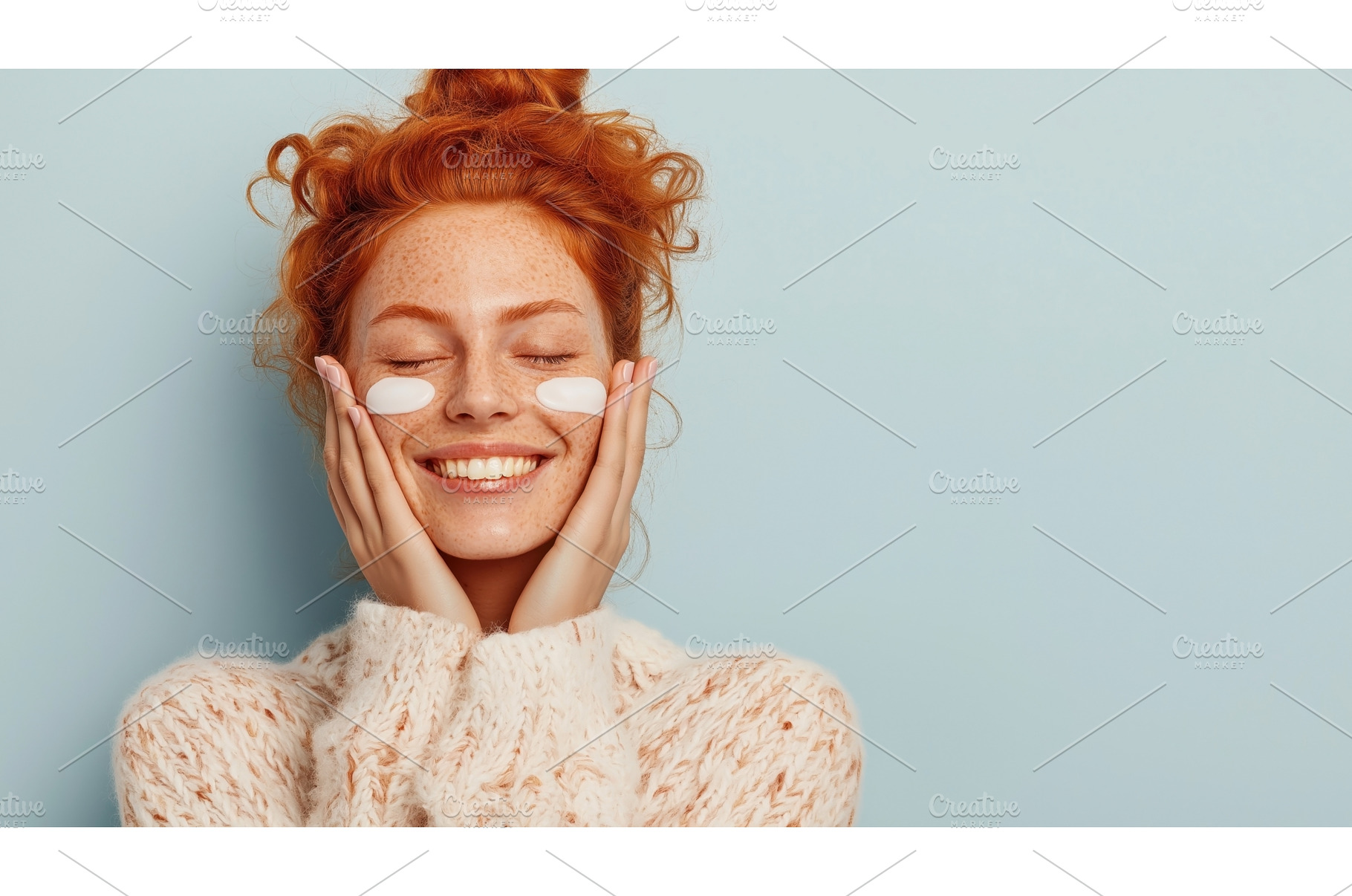 Smiling Caucasian woman with red, a Beauty & Fashion Photo by Sergey Kotenev