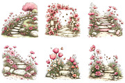 Whimsical Spring Flowers Pathway PNG, an Illustration by CraftArtStudio (Thumbnail 5 of 6)