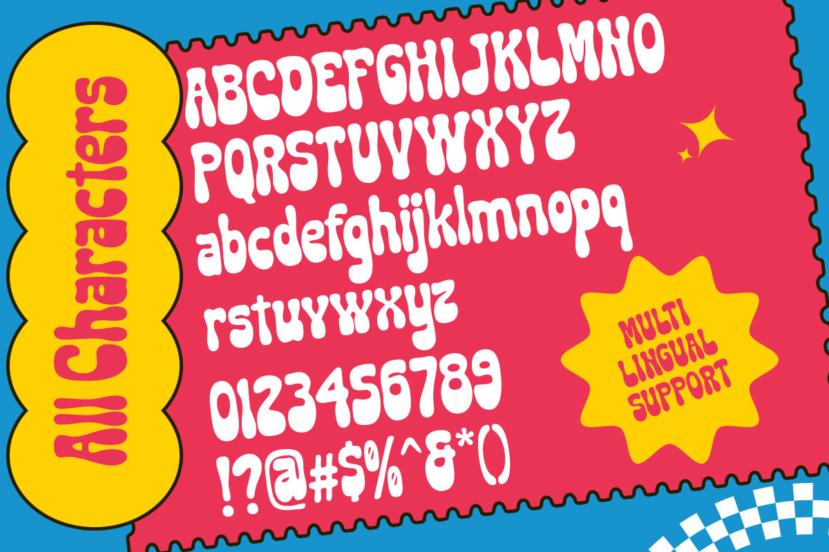 Gumdrop Pop Retro Bubble Font, a Sans Serif Font by Littlehand (Photo 8 of 9)