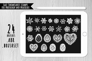 Lace Snowflakes Brushes