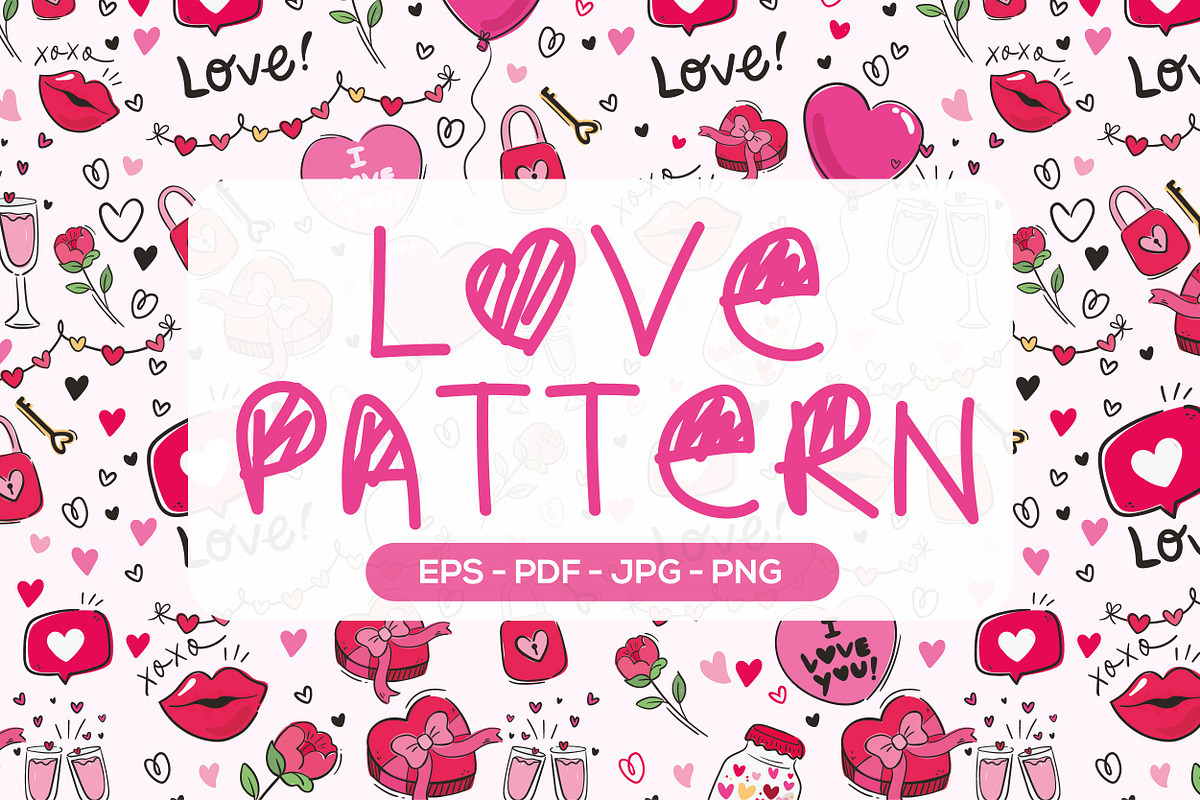 Love Pattern - Vector EPS, a Pattern Graphic by rix_designs (Photo 1 of 10)