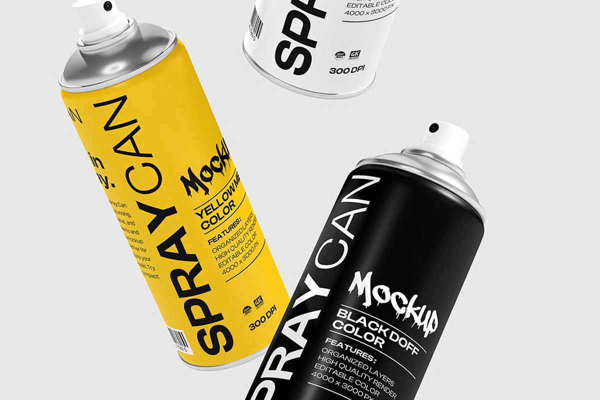 Spray Can Mockup 2 Scenes, a Household Mockup by graphicsauce (Photo 4 of 4)
