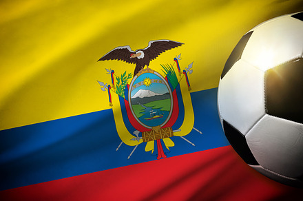 Ecuador national team background with ball and flag top view, a Sports & Recreation Photo by Davizro's Market