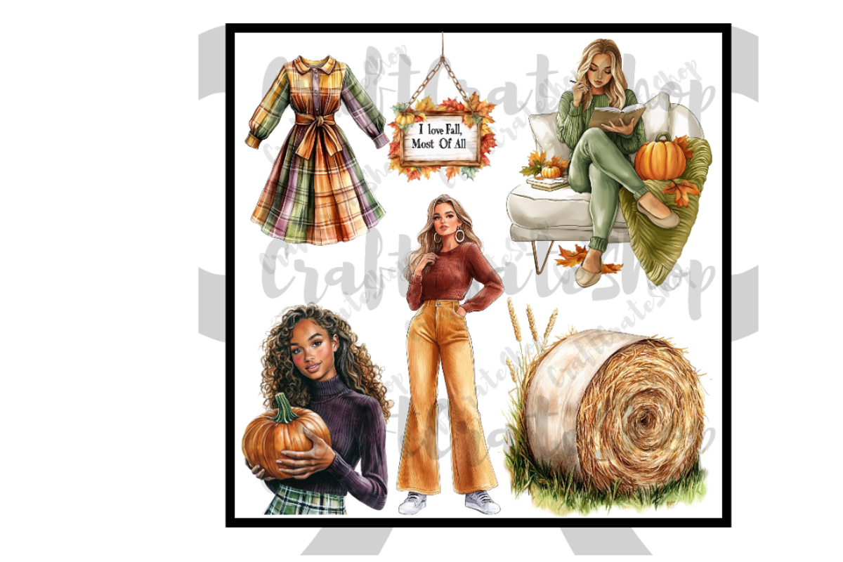 Watercolor Autumn Clipart Bundle, an Illustration by CraftCrateShop (Photo 7 of 7)