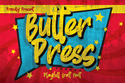 Butter Press - Grungy Cartoon Font, a Script Font by Gassstype (Thumbnail 9 of 9)
