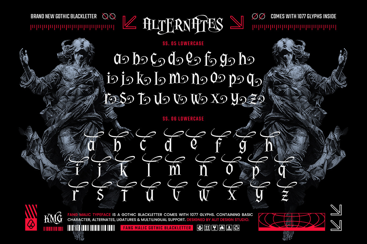 Fang Malic Typeface, a Blackletter Font by alit design (Photo 15 of 20)