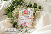 Farm Animals 2nd Birthday Invitation, a Templates & Theme by VeliusCreativeStudio (Thumbnail 2 of 3)