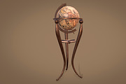 Vintage globe, a Furniture 3D Model by Snji | 3D Models (Thumbnail 2 of 6)