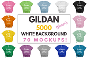Female Gildan 5000 Mockup Bundle, a Shirt Mockup by lock and page (Thumbnail 1 of 15)