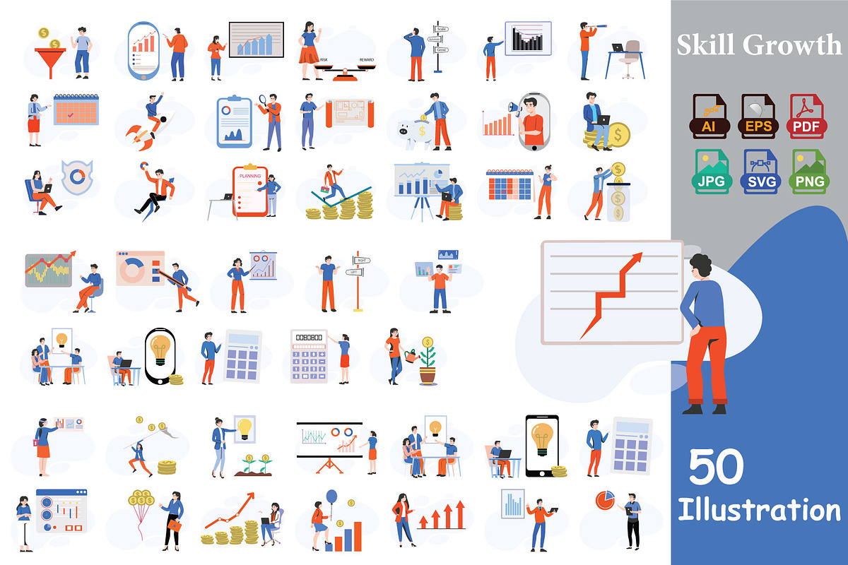 Skill Growth Illustration Pack, an Illustration by Vector Portal (Photo 1 of 5)