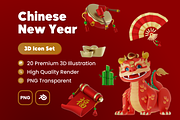 Chinese New Years 3D Illustration, an Object 3D Model by Haraki Studio (Thumbnail 1 of 2)