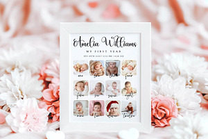 Minimalist First Birthday Photo Sign