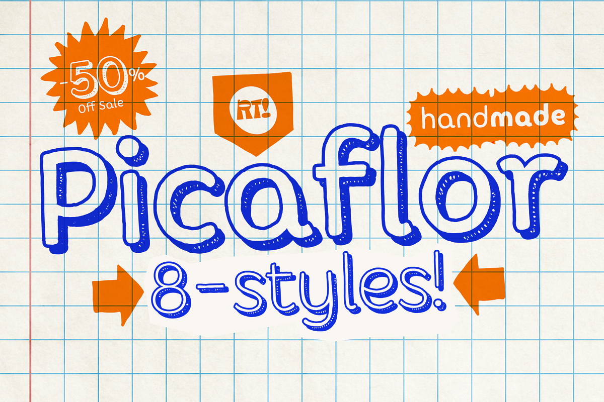 Picaflor Handmade Only$45 All Bundle, a Font by Rodrigo Typo (Photo 1 of 6)