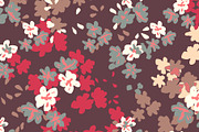 Fall Floral Seamless Pattern, a Pattern Graphic by Sharon Schwalbe (Thumbnail 3 of 4)