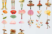 Whimsical Spring Girl Clipart Bundle, a Person Illustration by Fusion Dream (Thumbnail 4 of 9)