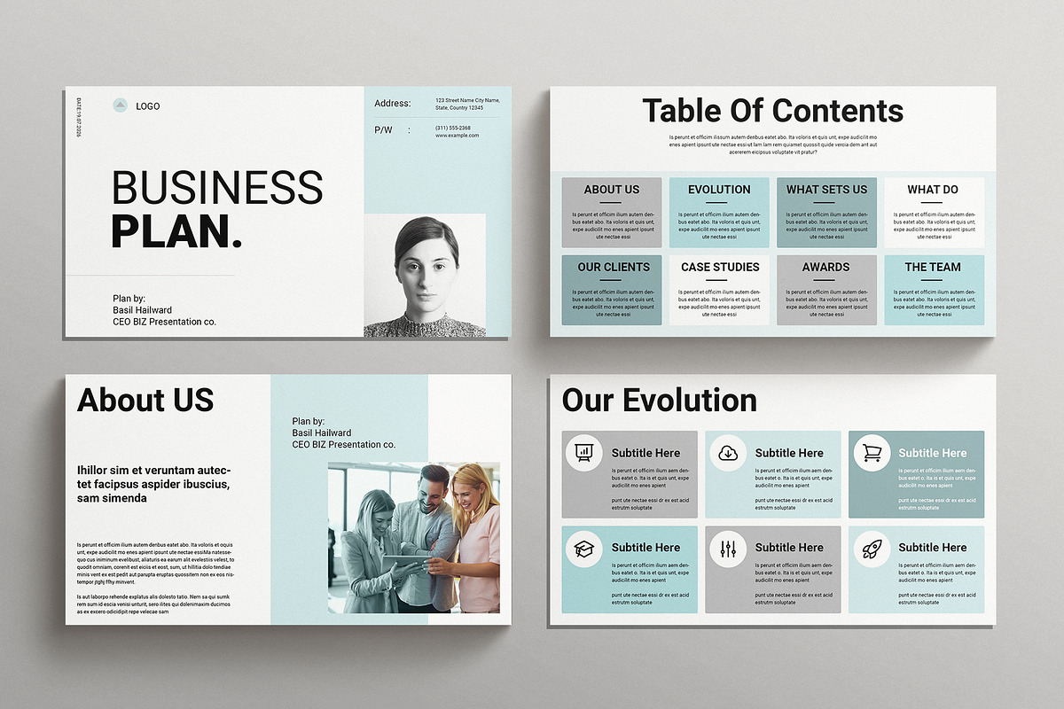 Business Plan Presentation Template, a Presentation Template by E-Type (Photo 2 of 5)
