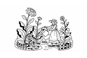 Garden Bunny Silhouette Bundle, an Illustration by jahid234 (Thumbnail 19 of 48)