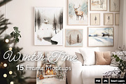 Winter Time Frame Mockup, a Household Mockup by NikiArts (Thumbnail 1 of 17)