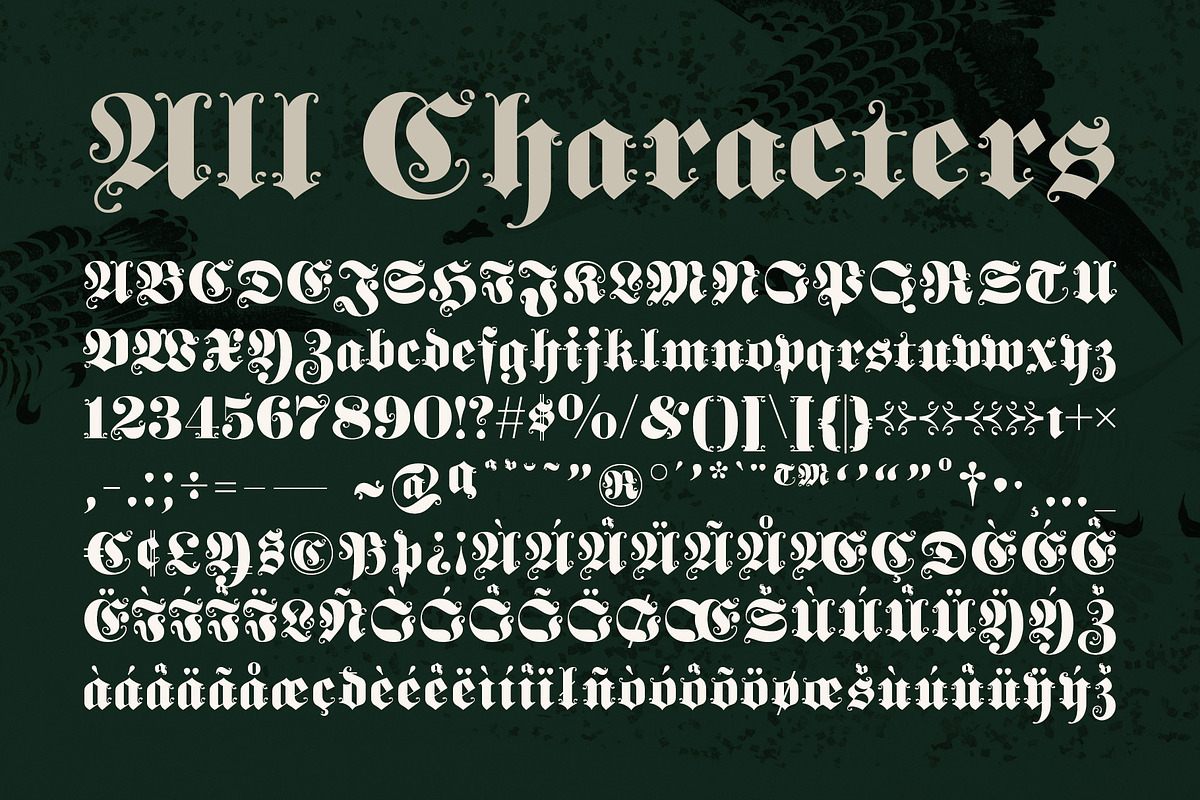 CS Denisa – Blackletter Font, a Blackletter Font by Craft Supply Co. (Photo 8 of 8)
