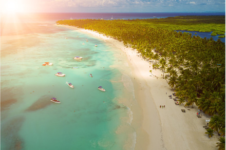 Tropical Caribbean beach from above, a Nature Photo by Nature and travel