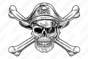 Pirate Skull Crossbones Skeleton