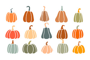 Autumn harvest pumpkins in, an Object Illustration by Tati_Kli