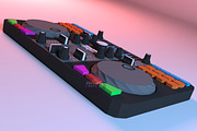 DIY DJ Mixer 3D model template, a Marketing Template by PolyFish (Thumbnail 4 of 5)