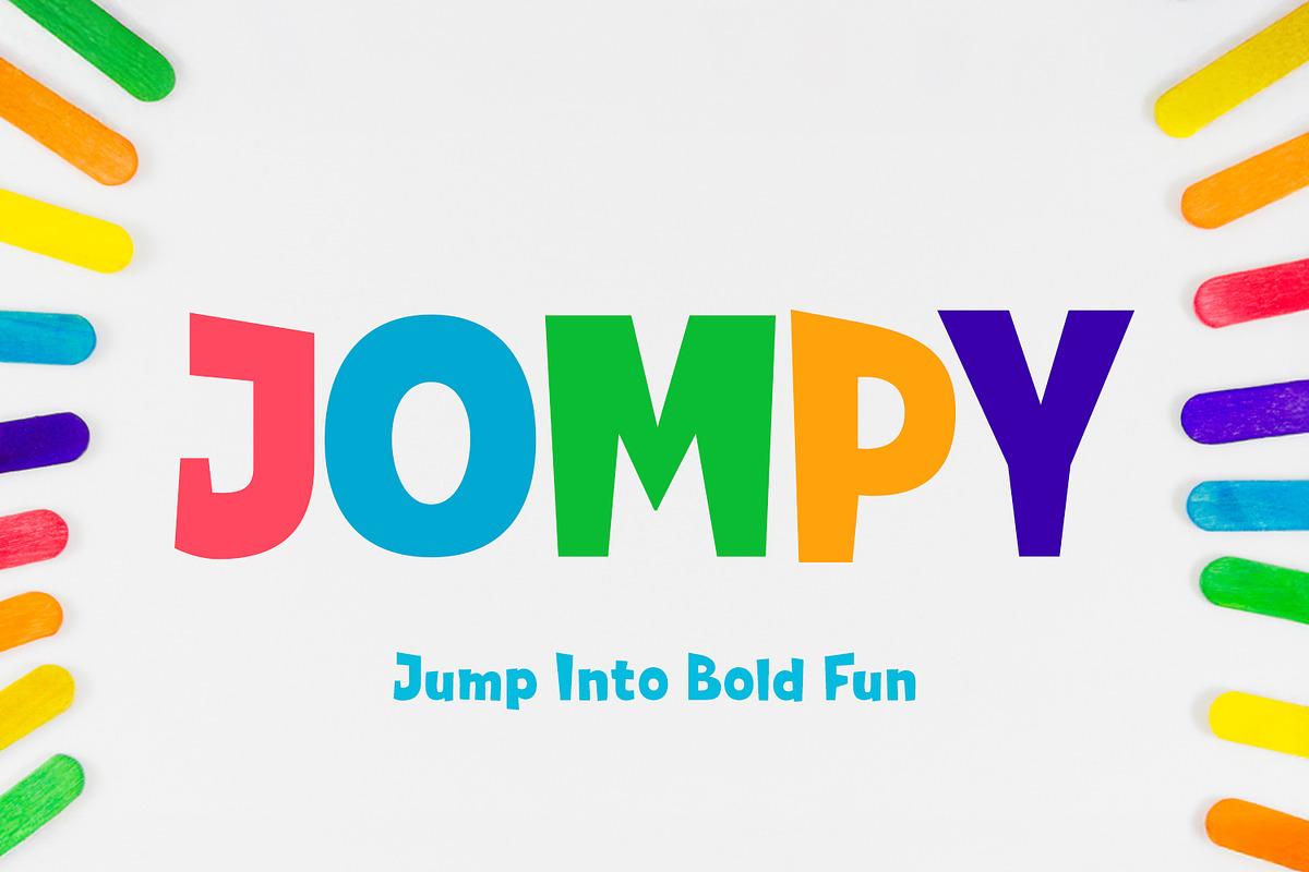 JOMPY – Playful Bold Display Font, a Blackletter Font by OWPictures (Photo 1 of 11)