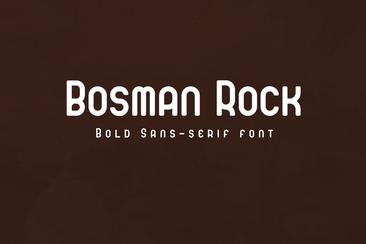 Bosman Rock - Rounded Bold Font, a Sans Serif Font by Mightyfire (Photo 1 of 3)