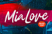 Mia Love Brush Font, a Script Font by Dhan Studio (Thumbnail 1 of 5)