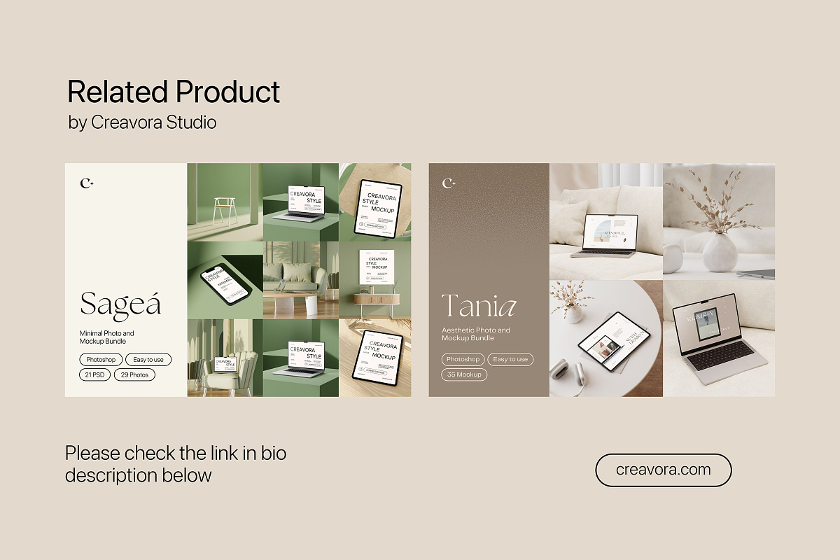 ZORA - Aesthetic Mockup Bundle, a Device Mockup by Creavora (Photo 11 of 11)