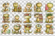 Cute Beach Dino PNG Clipart, a Seasonal Illustration by Nicolle's Colorful Art (Thumbnail 3 of 5)
