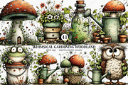 Whimsical Gardening Woodland Clipart, an Illustration by Canvas Craft (Thumbnail 1 of 7)