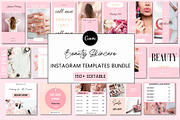 Beauty Instagram Templates Canva, a Social Media Template by Deepa Template Studio (Thumbnail 1 of 19)