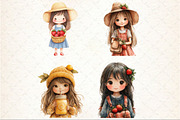 Summer Girls with Fruits Clipart, an Illustration by Rose Art (Thumbnail 2 of 3)