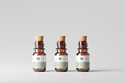 Amber Glass Bottle With Cork Mockup, a Cups & Container Mockup by pmvch (Thumbnail 8 of 10)