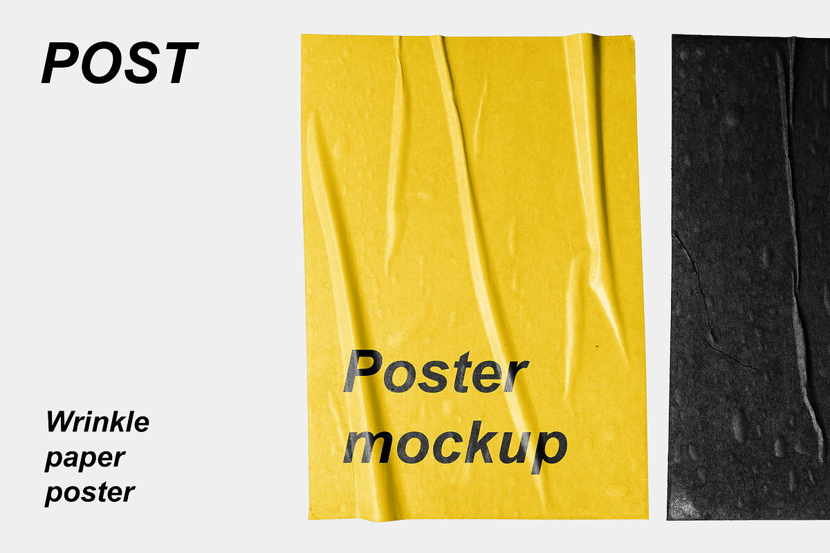 POST - Poster Wrinkle Mockup, a Texture Graphic by Bolderaja1 Studio (Photo 1 of 10)