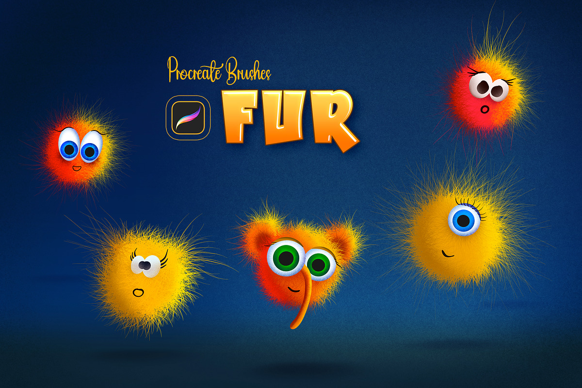 Fur Procreate Brushes, a Brush Add-On by Andrew Skoch Design (Photo 3 of 9)