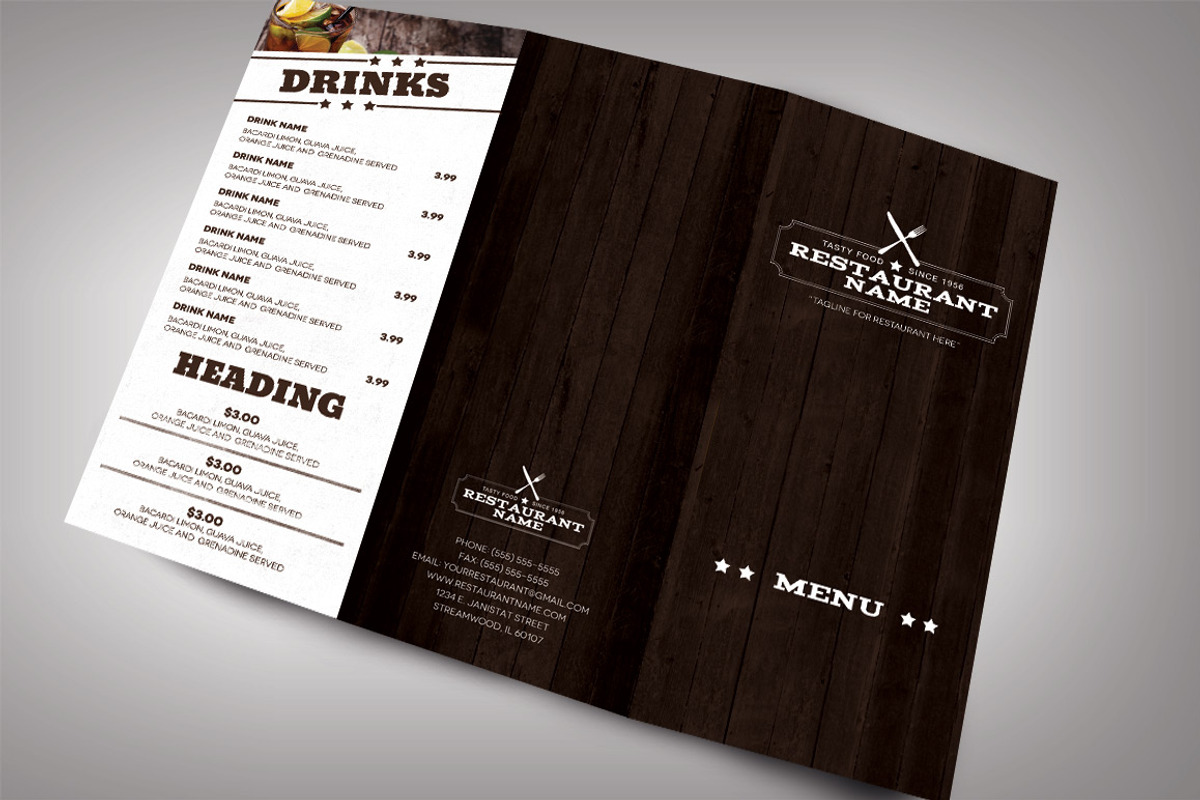 Restaurant Menu Modern, a Brochure Template by Nathan Knight Design (Photo 2 of 5)