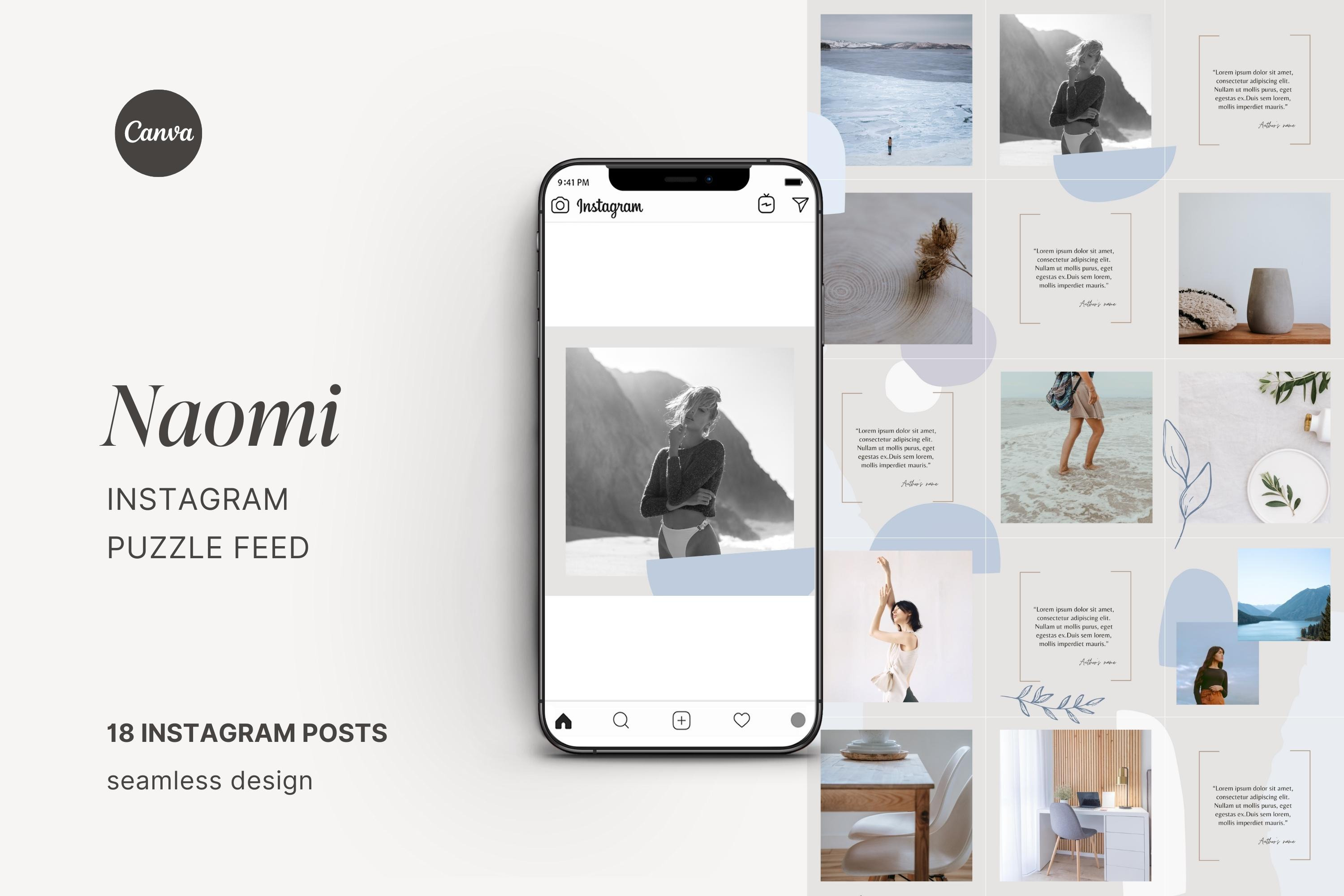 Canva Instagram Puzzle template, a Social Media Template by ...