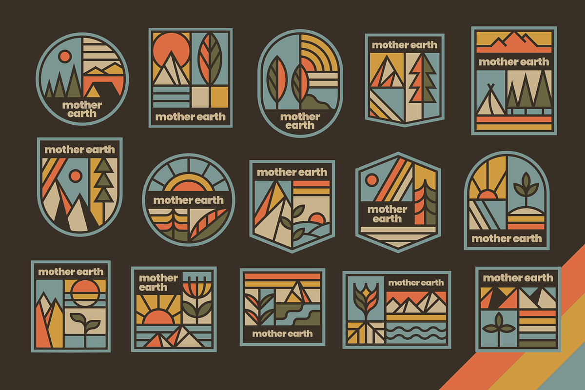 Mother Earth Badge Pack, an Illustration by Firowerk (Photo 2 of 7)