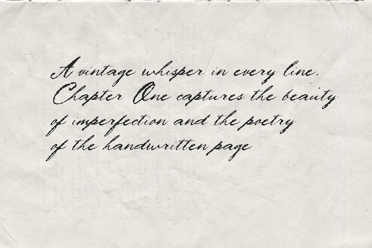 Chapter One Messy Vintage Script Font
