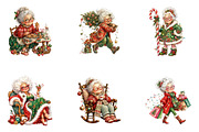 Quirky Christmas Grandma Clipart, a Seasonal Illustration by CreationArt (Thumbnail 5 of 5)