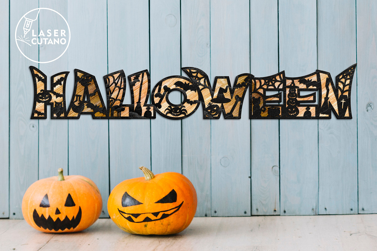 HALLOWEEN Wall art Decoration Files, a Design Template by LaserCutano (Photo 2 of 9)